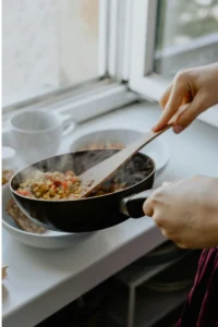 Beef meatballs with orecchiette, kale, and pine nuts