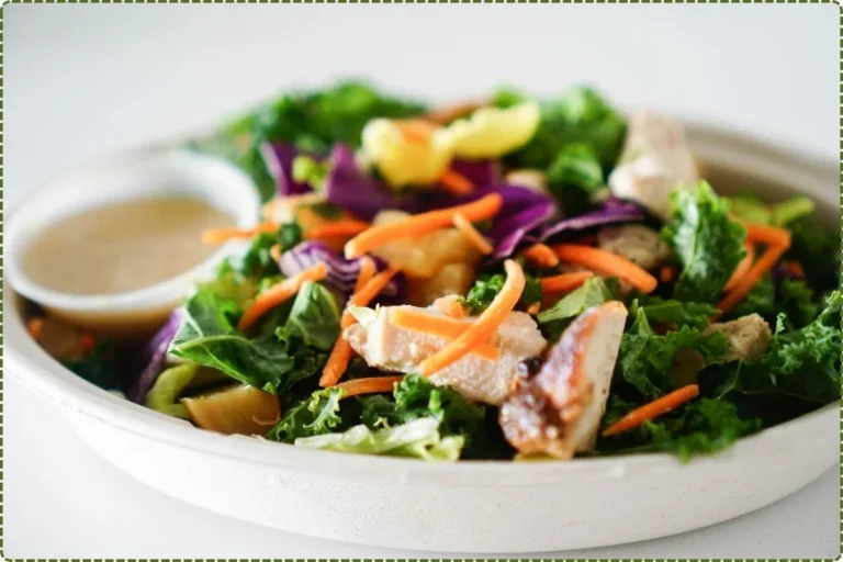 Fresh salad with gluten-free Italian dressing